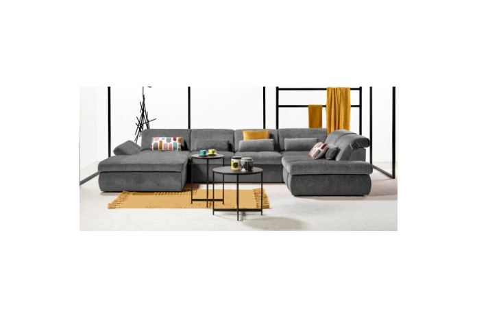 Ecksofa Ortensia U-förmiges mit Relaxfunktion