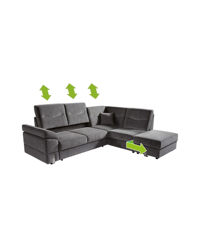 Ecksofa Salsa Trend (mit angeschlossenem Sitzpuff)